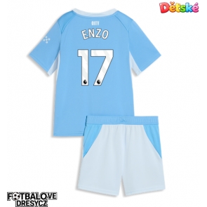 Manchester City Enzo Fernandez #17 Dětské Domácí dres komplet 2026-27 Krátký Rukáv (+ trenýrky)